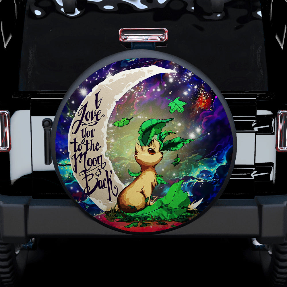 Leafeon Eevee Evolution Pokemon Love You To The Moon Galaxy Car Spare Tire Covers Gift For Campers Nearkii