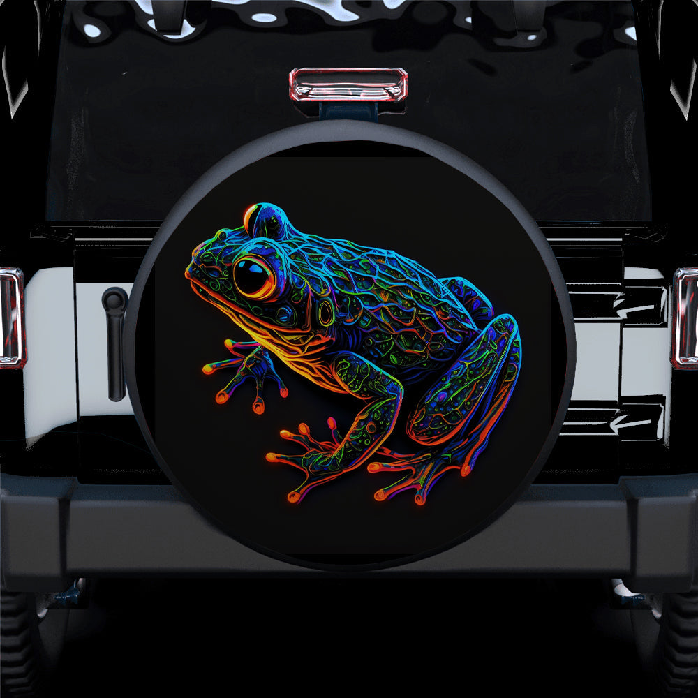 Neon Frog Jeep Car Spare Tire Covers Gift For Campers Nearkii