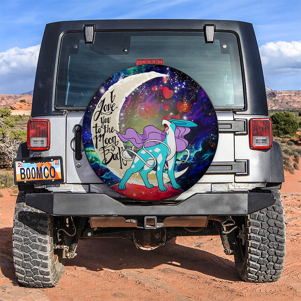 Suicune Pokemon Legendary Love You To The Moon Galaxy Car Spare Tire Covers Gift For Campers Nearkii