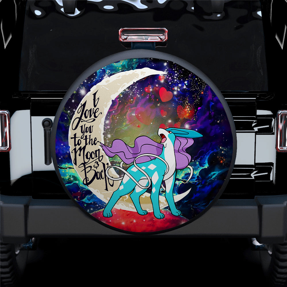 Suicune Pokemon Legendary Love You To The Moon Galaxy Car Spare Tire Covers Gift For Campers Nearkii