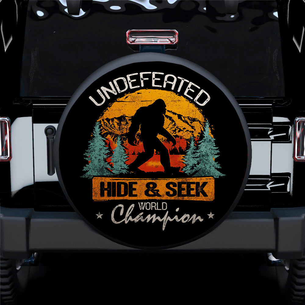 Undefeated Hide And Seek Champion Bigfoot Car Spare Tire Covers Gift For Campers Nearkii